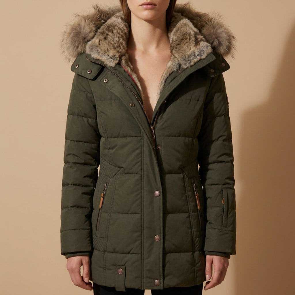Emma | Ericeira Faux Fur Hood Puffer Jacket