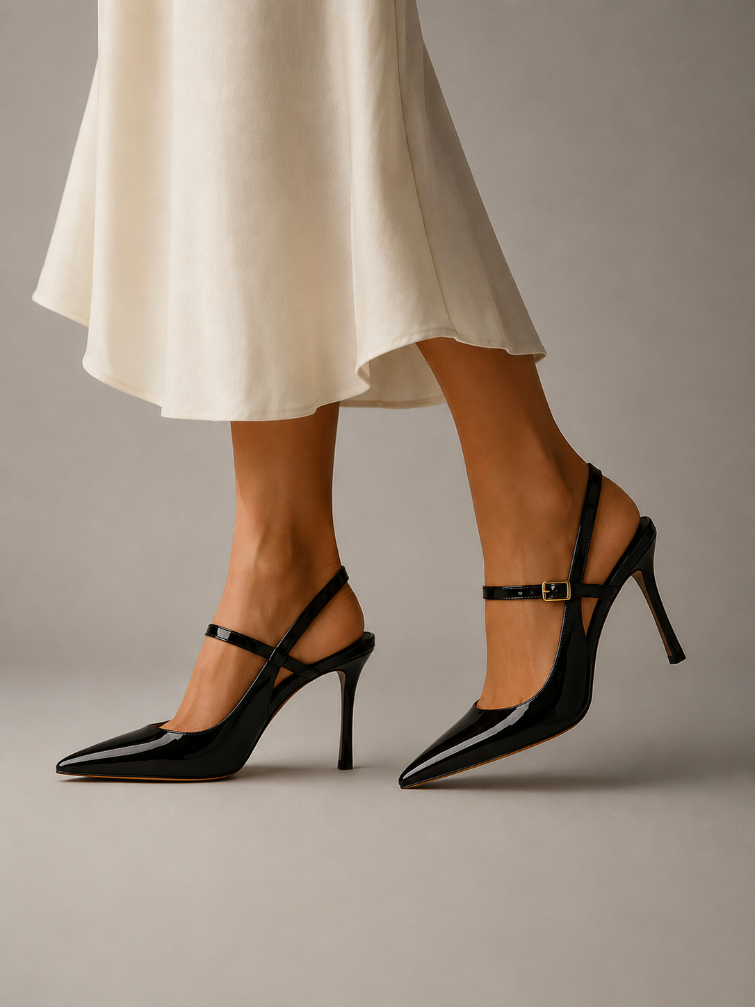 Emma | Scarlett Buckle-Strap Slingback Heels