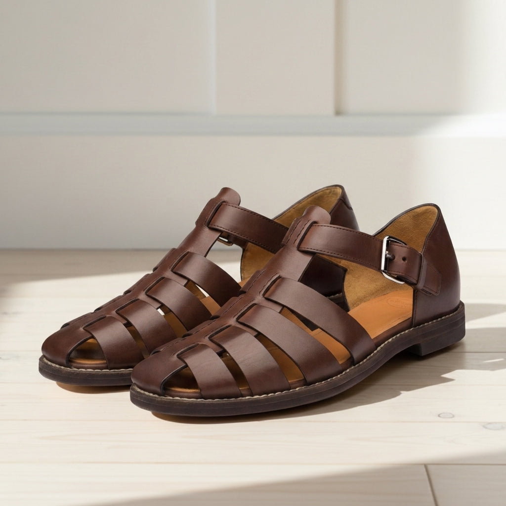 Emma | Uzes Leather Fisherman Sandals