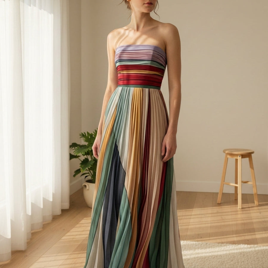 Emma | Vicenza Strapless Evening Maxi Dress