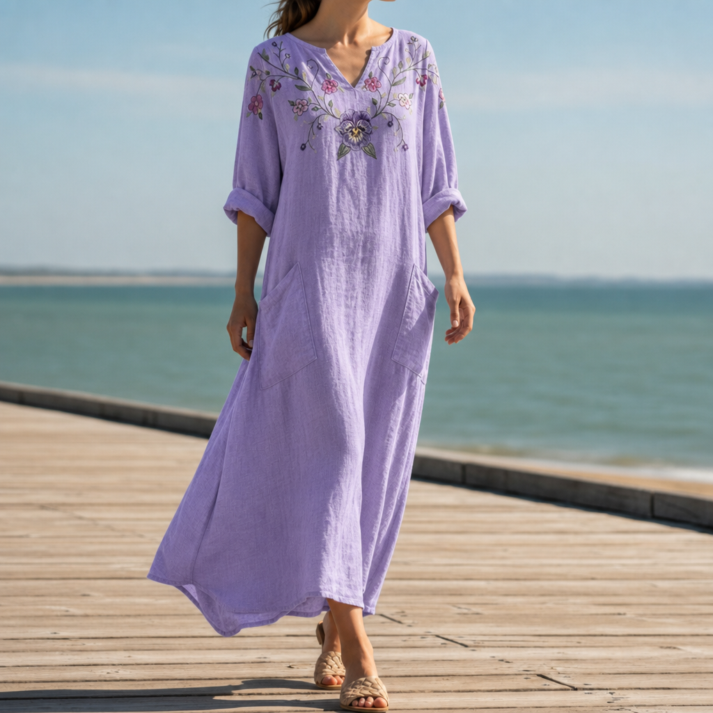 Eva | Comporta Boho Print Maxi Dress