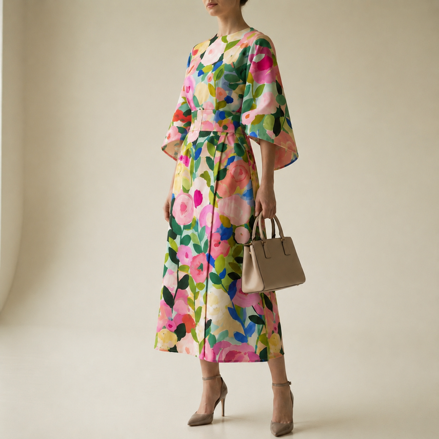 Evelyn | Porec Floral Wide Sleeve Dress