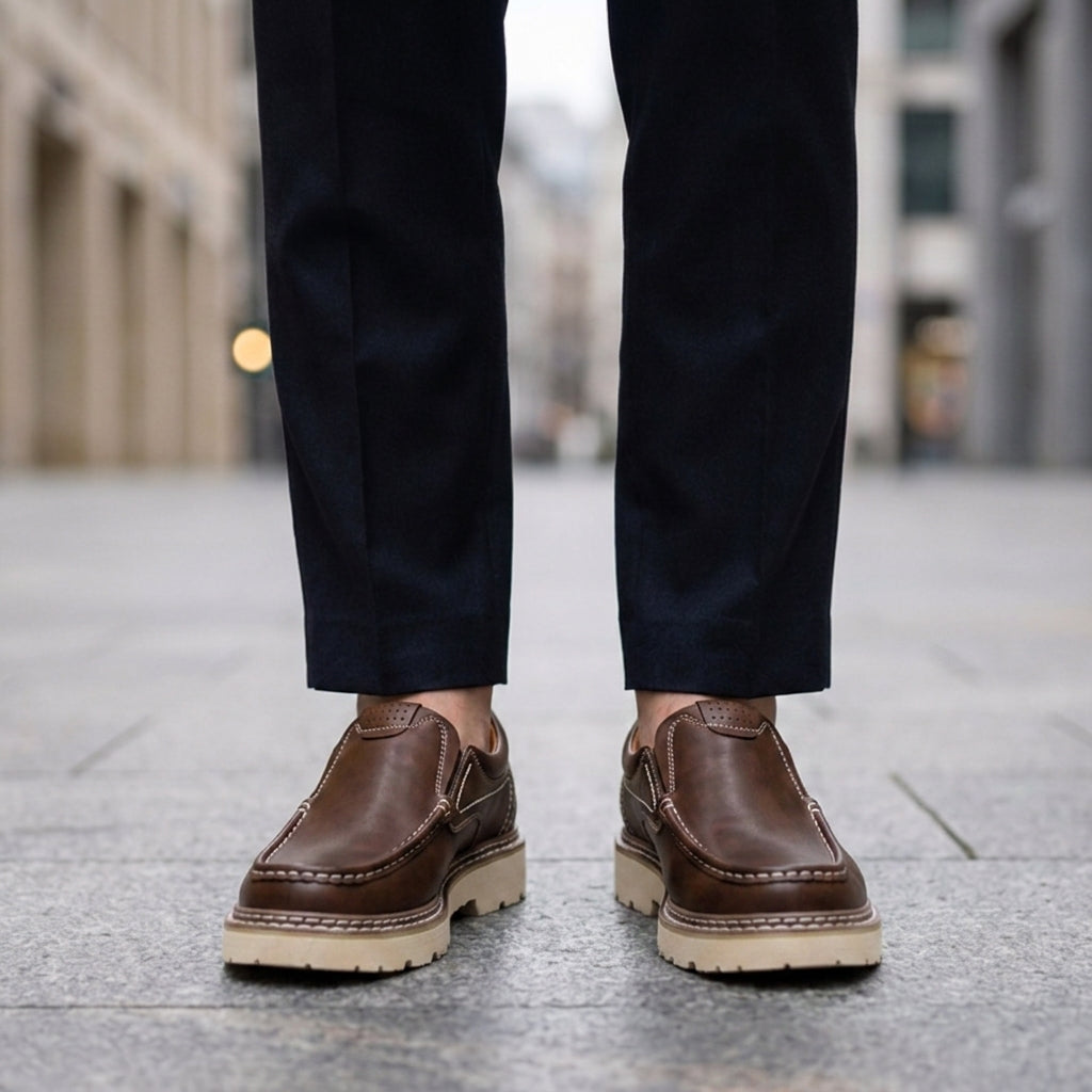 George | Meteora Leather Slip-On Loafers