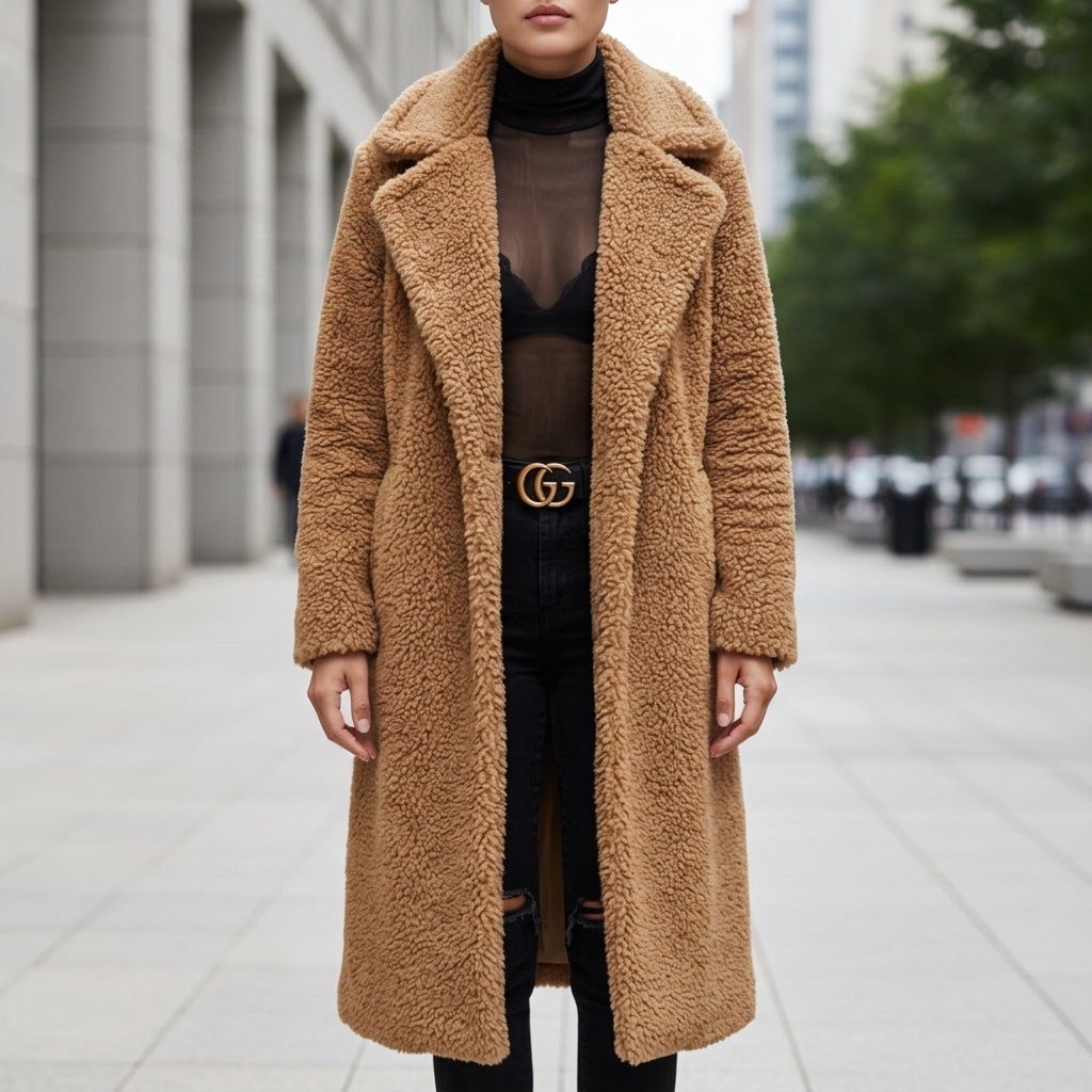 Gianna | Noto Long Teddy Coat