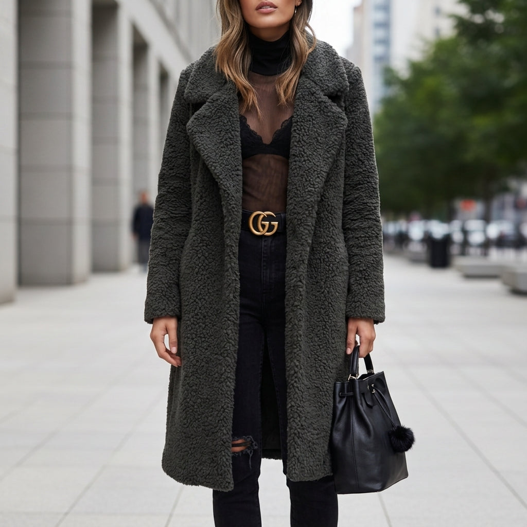 Gianna | Noto Long Teddy Coat