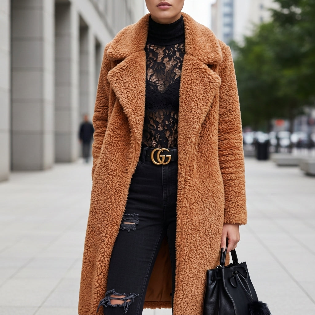Gianna | Noto Long Teddy Coat