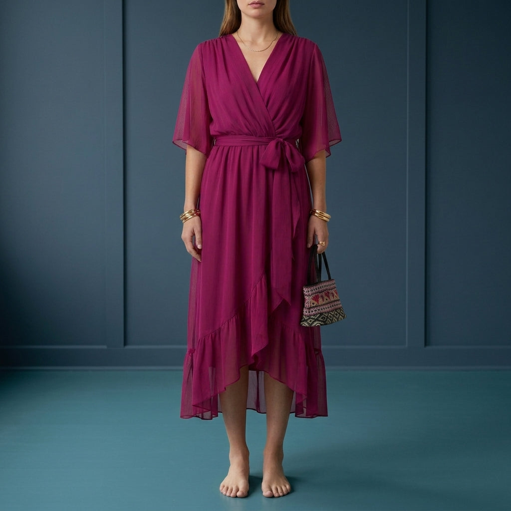Grace | Mijas Sofia's Wrap Chiffon Dress