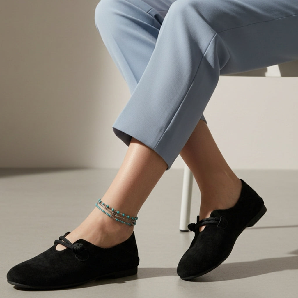 Grace | Verona Suede Rope-Tie Loafers