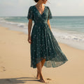 Deep Teal Floral