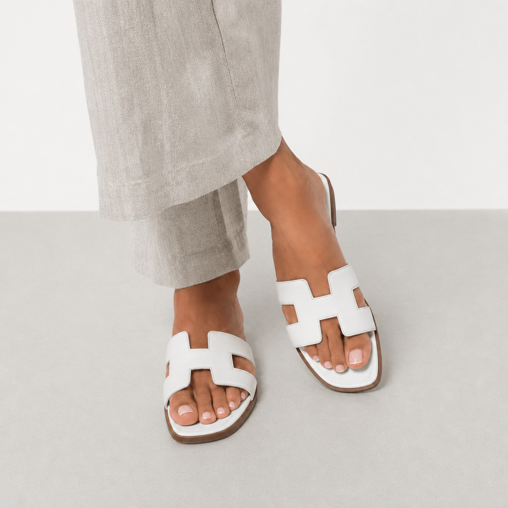 Hadley | Monsanto Orthopedic H-Strap Leather Slides