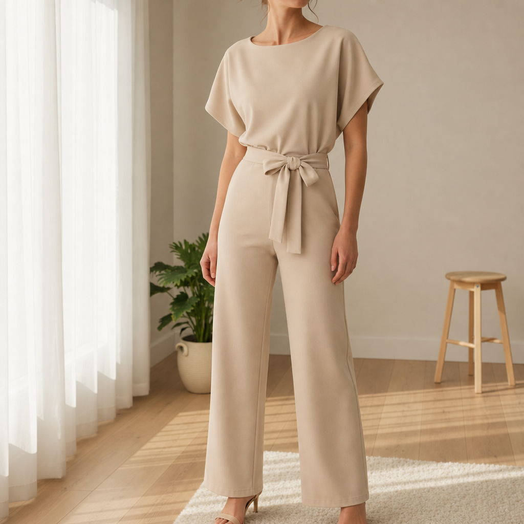 Harper | Antibes Belted Batwing Jumpsuit