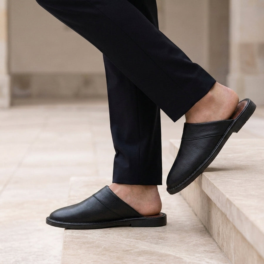 Harrison | Aegina Leather Slip-On Slippers
