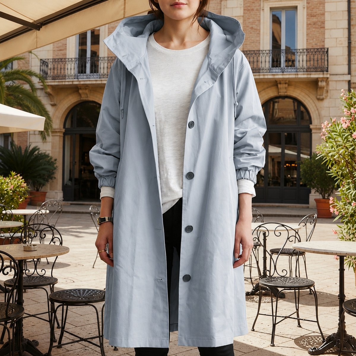 Hazel | Annecy Hooded Waterproof Trench Coat