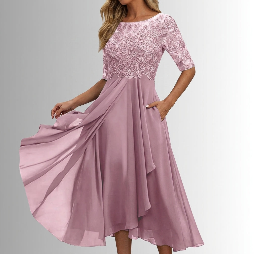 Hazel | Modena Lace Bodice Occasion Dress