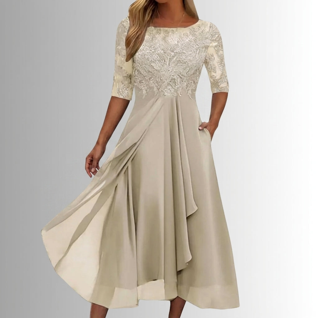 Hazel | Modena Lace Bodice Occasion Dress