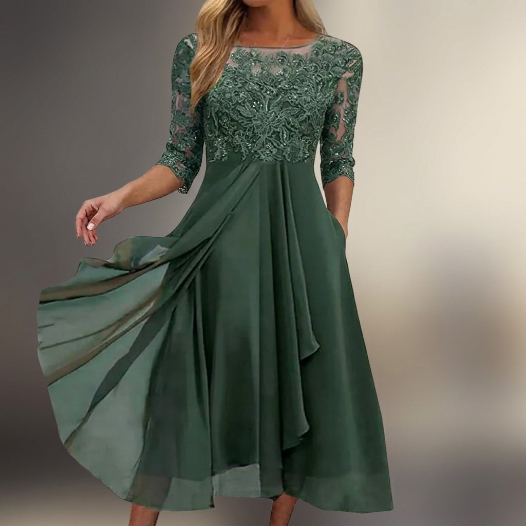Hazel | Modena Lace Bodice Occasion Dress