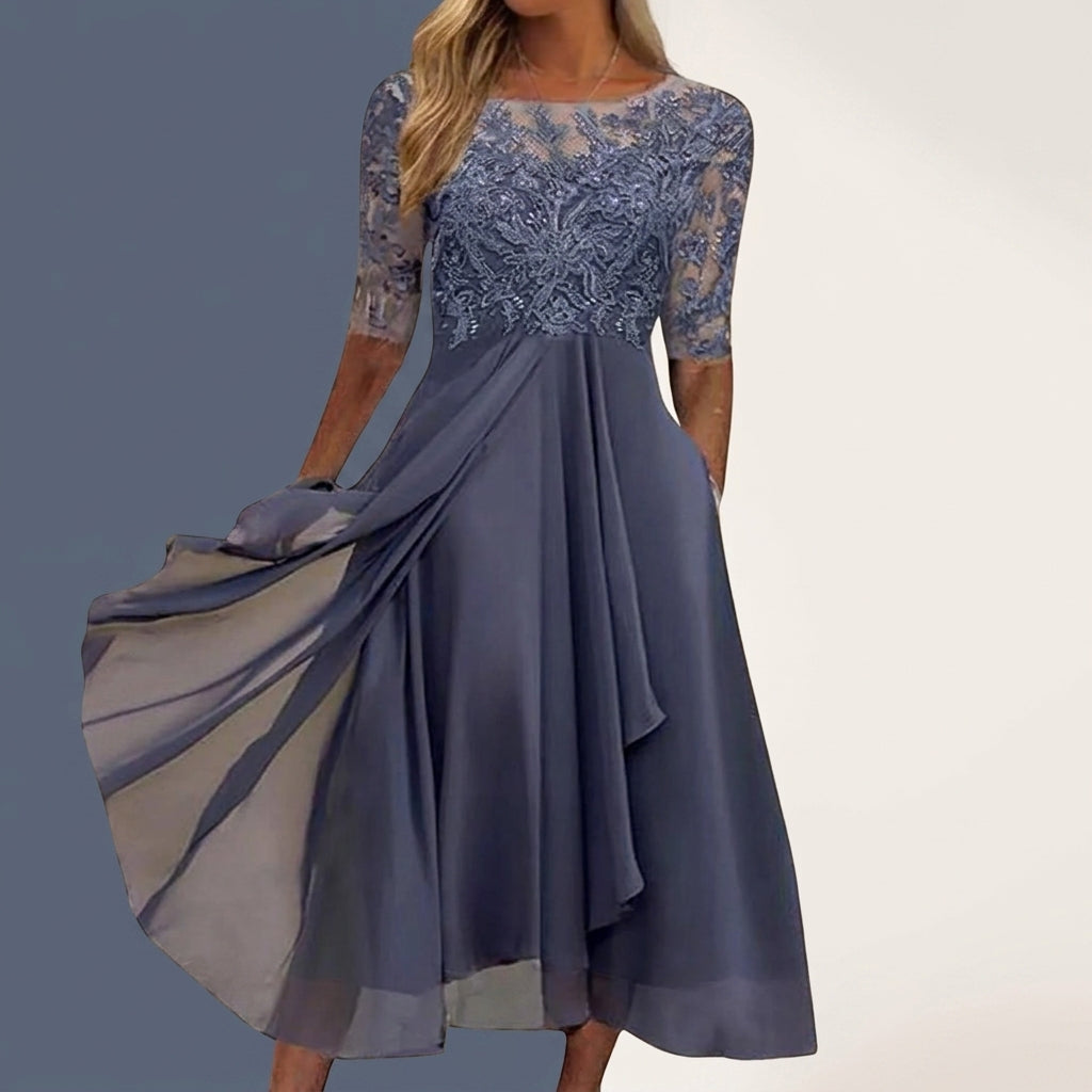 Hazel | Modena Lace Bodice Occasion Dress