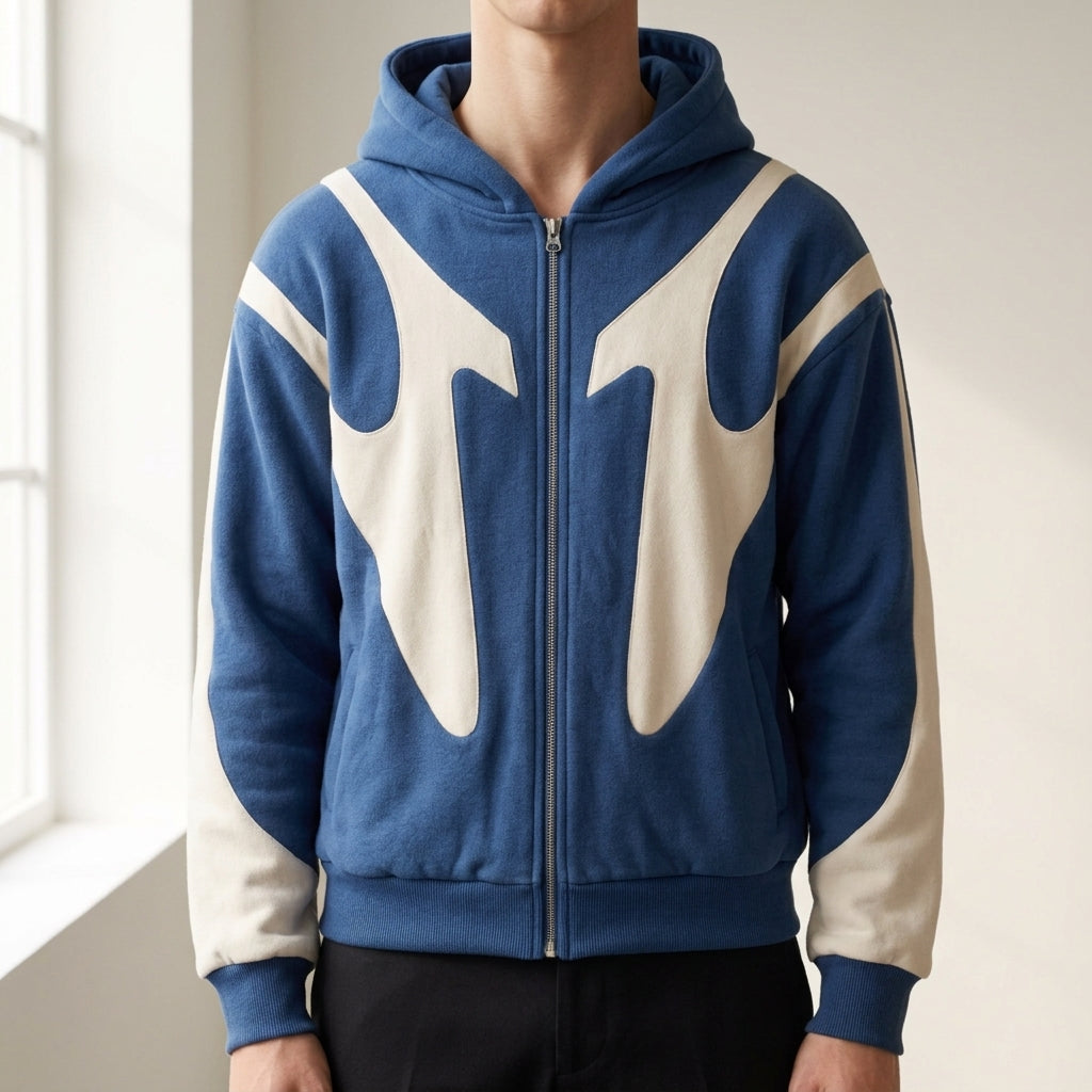 Hudson | Ericeira Abstract Graphic Zip Hoodie