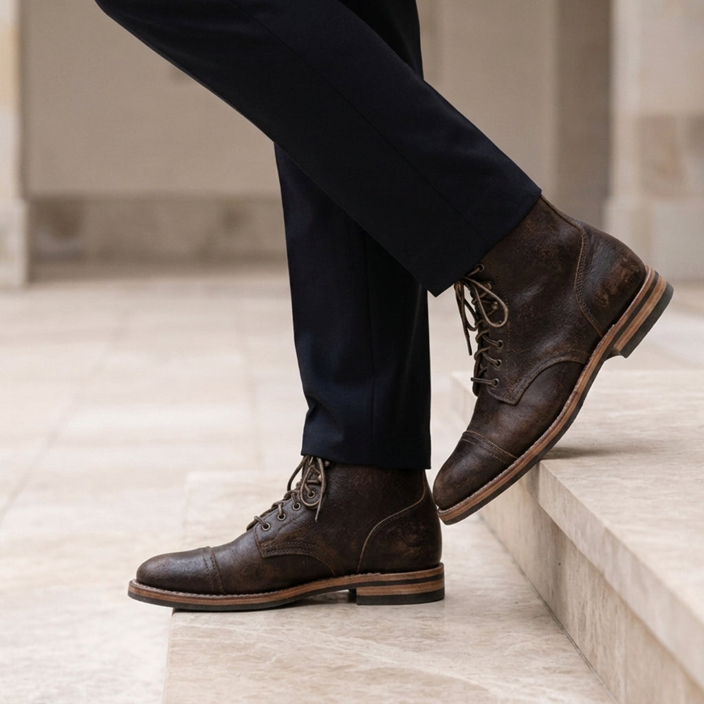 Isaac | Anzio Rugged Leather Boots