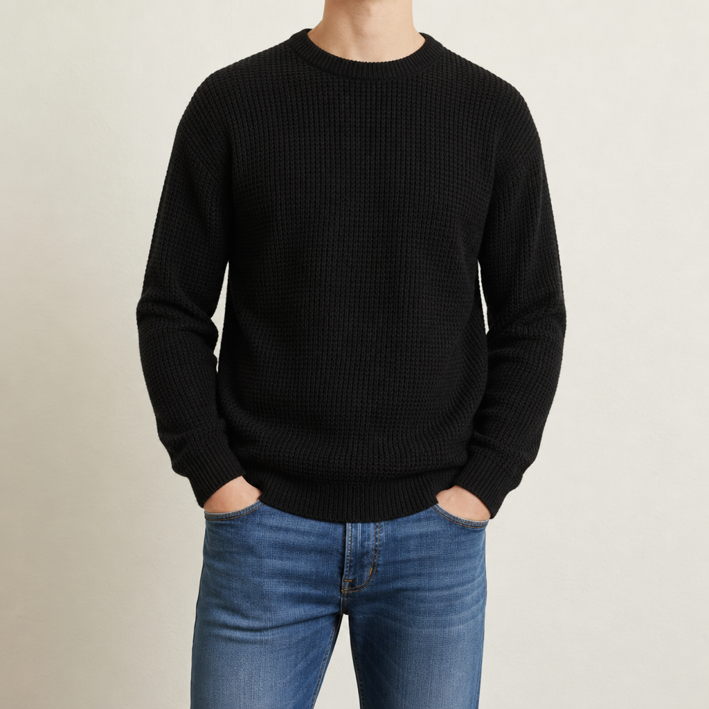 Isaac | Milos Ribbed Knit Sweater
