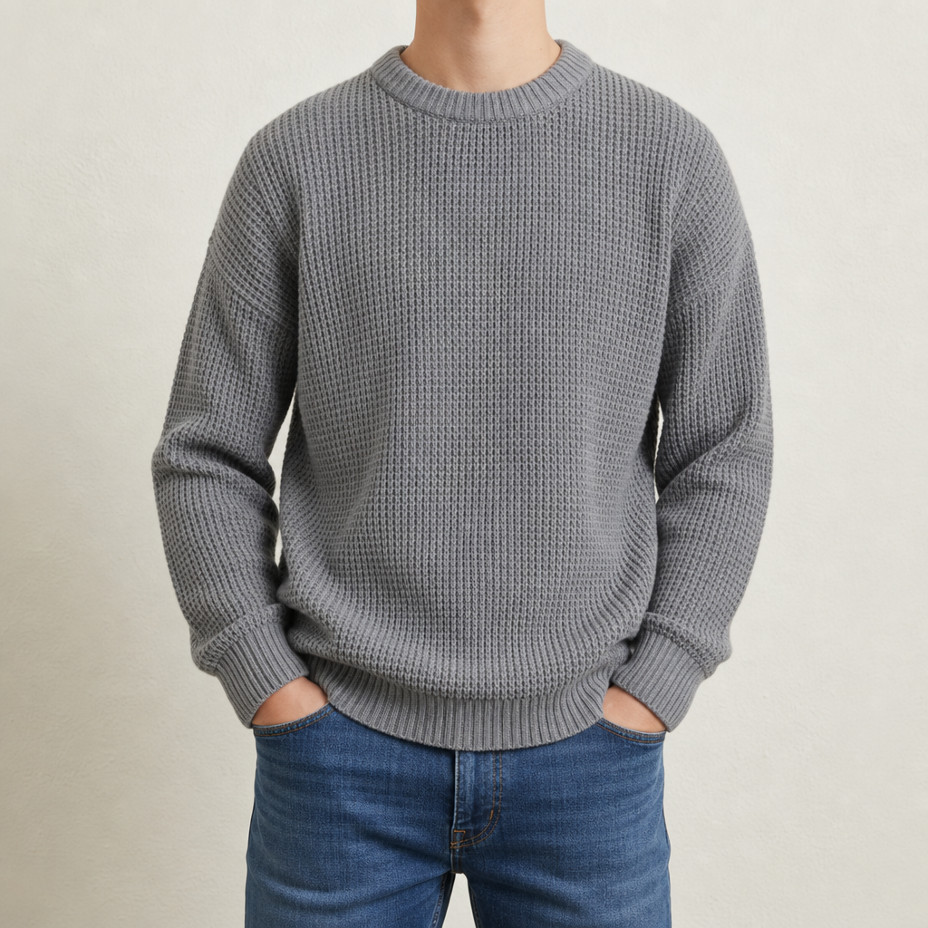 Isaac | Milos Ribbed Knit Sweater
