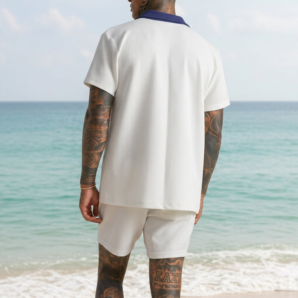 Isaac | Portofino Contrast-Trim Co-ord Set