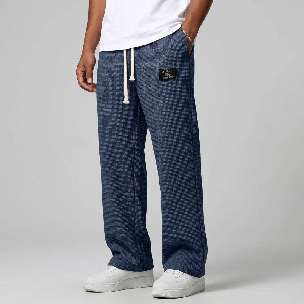 Isaac | Sorrento Waffle Wide Leg Trousers
