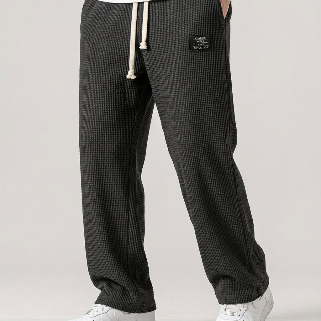 Isaac | Sorrento Waffle Wide Leg Trousers