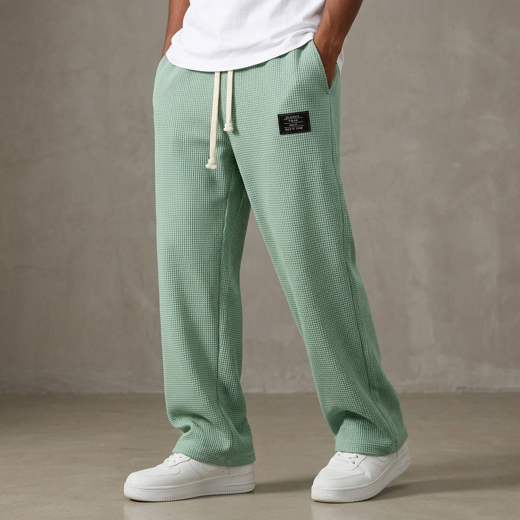Isaac | Sorrento Waffle Wide Leg Trousers