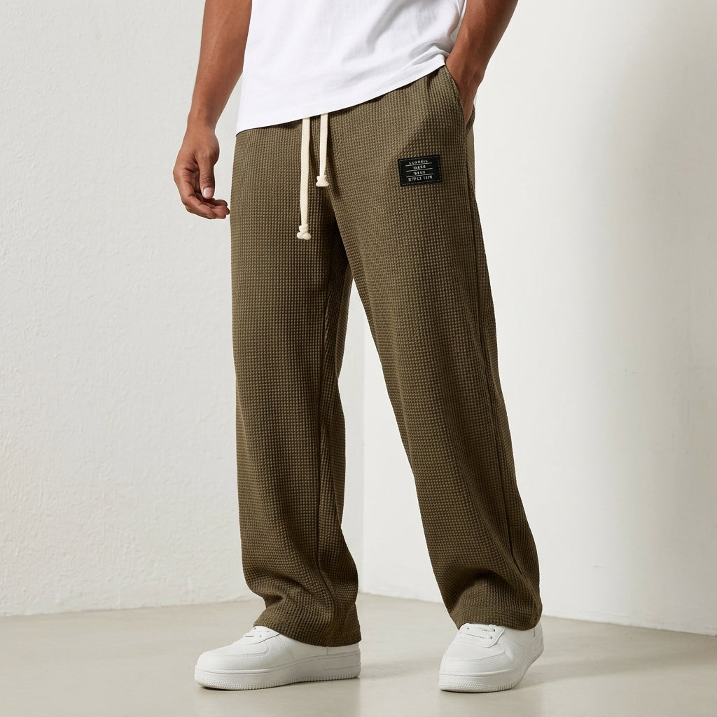 Isaac | Sorrento Waffle Wide Leg Trousers