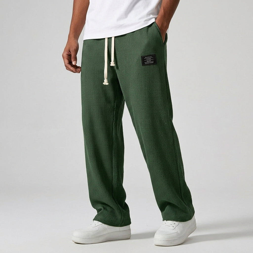 Isaac | Sorrento Waffle Wide Leg Trousers