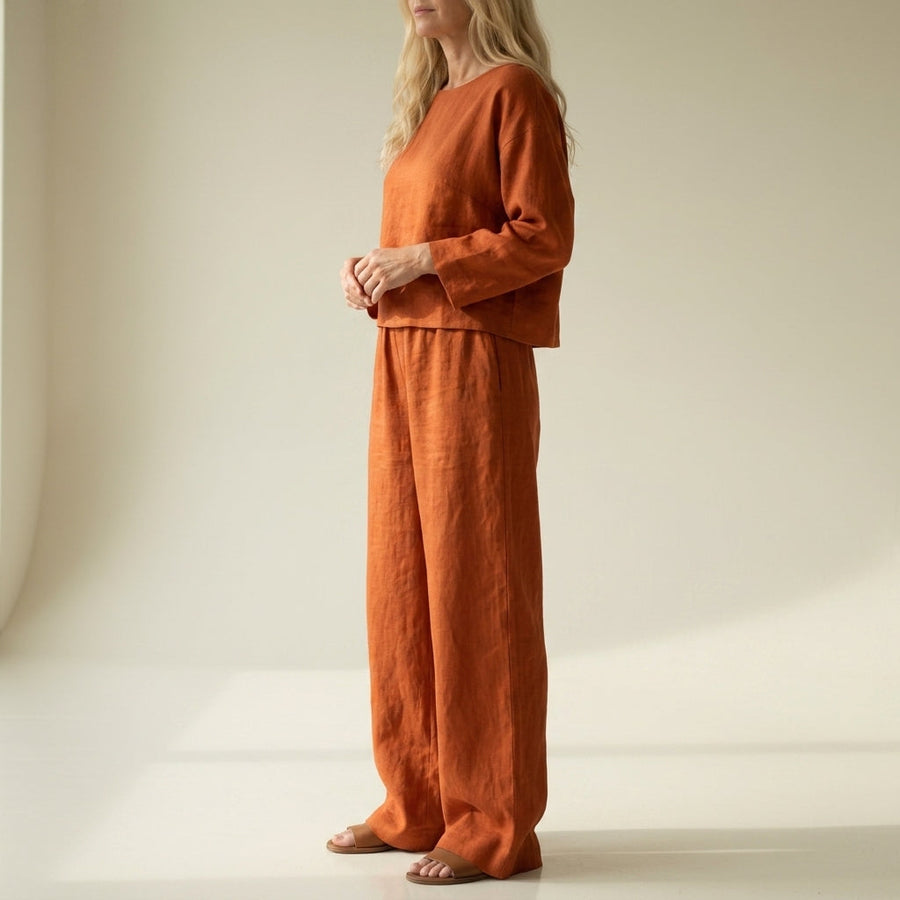 Isabella | Kythnos Linen Wide-Leg Set