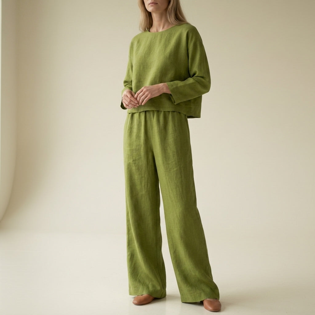 Isabella | Kythnos Linen Wide-Leg Set