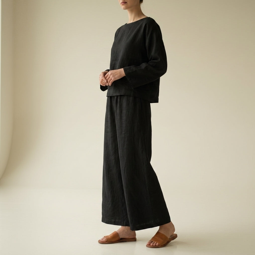 Isabella | Kythnos Linen Wide-Leg Set