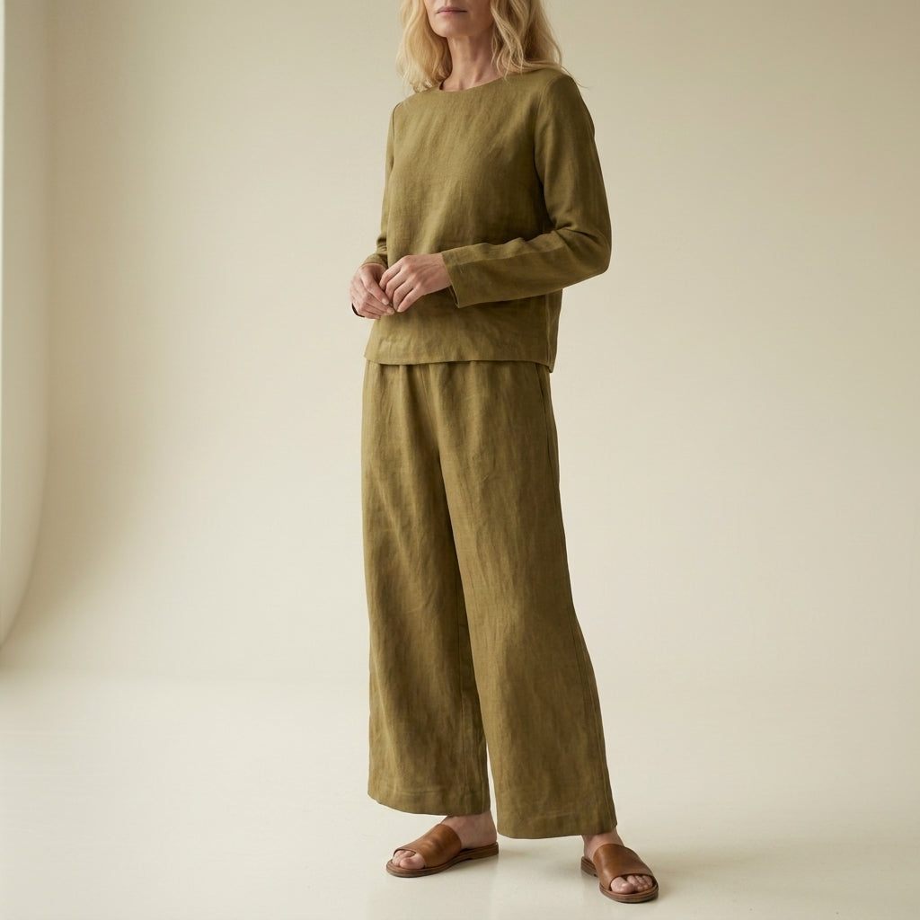 Isabella | Kythnos Linen Wide-Leg Set