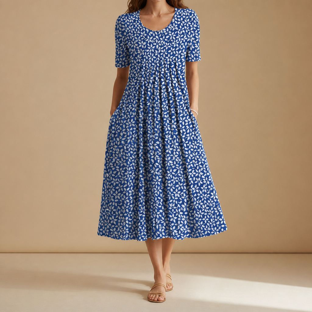 Isabella | Porto Vecchio Floral Print Midi Dress