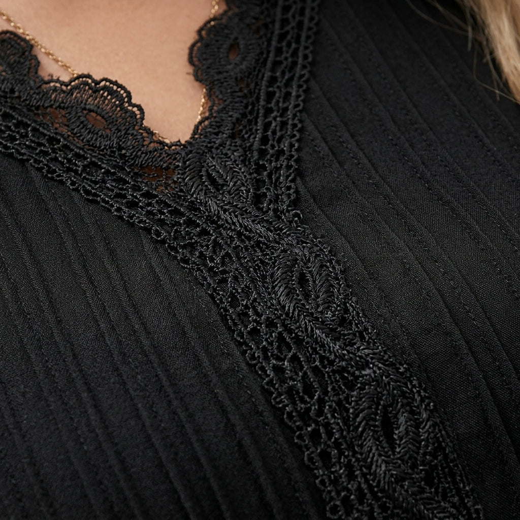 Isabella | Xavorelle V-Neck Hollow Blouse