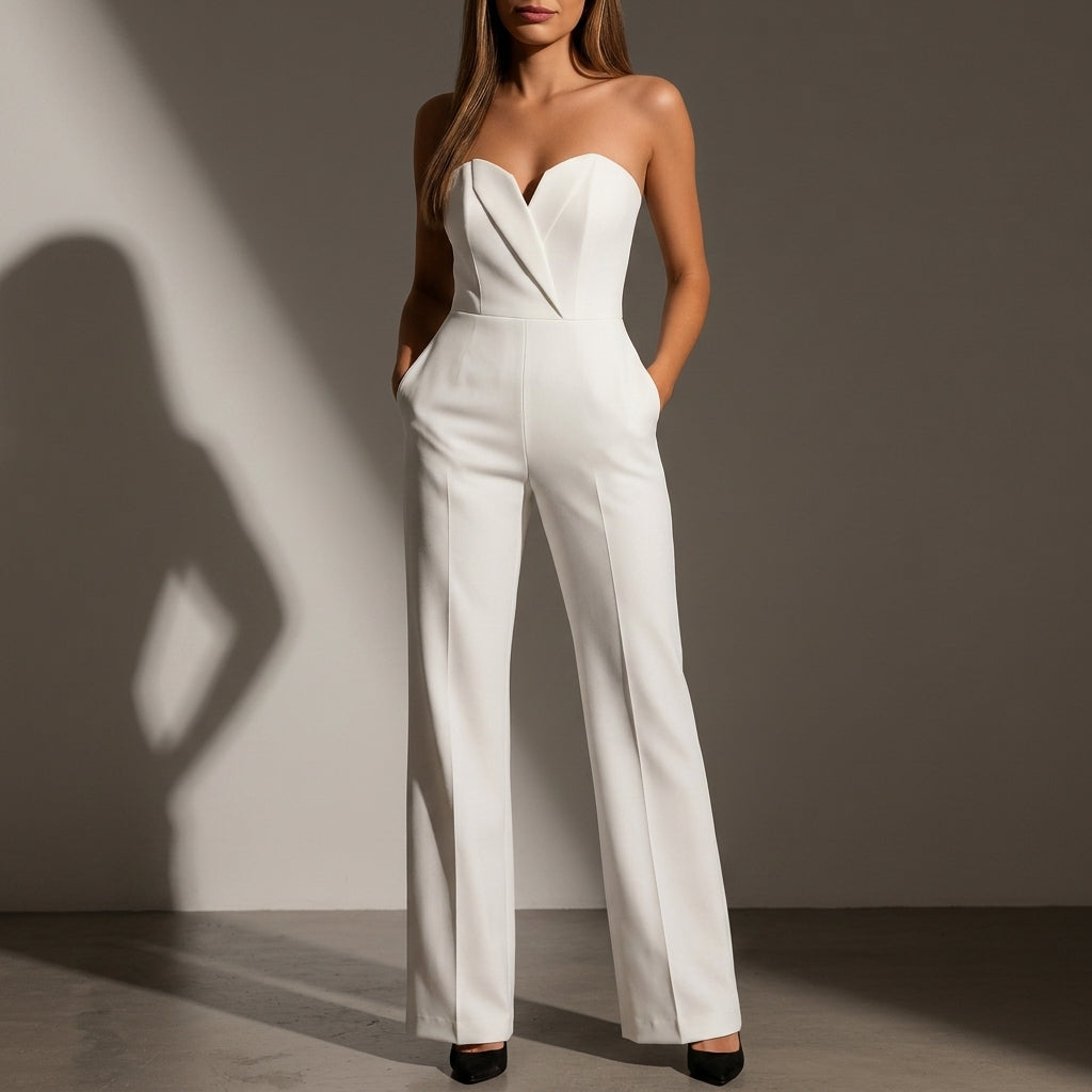 Isla | Rapallo Strapless Wide-Leg Jumpsuit