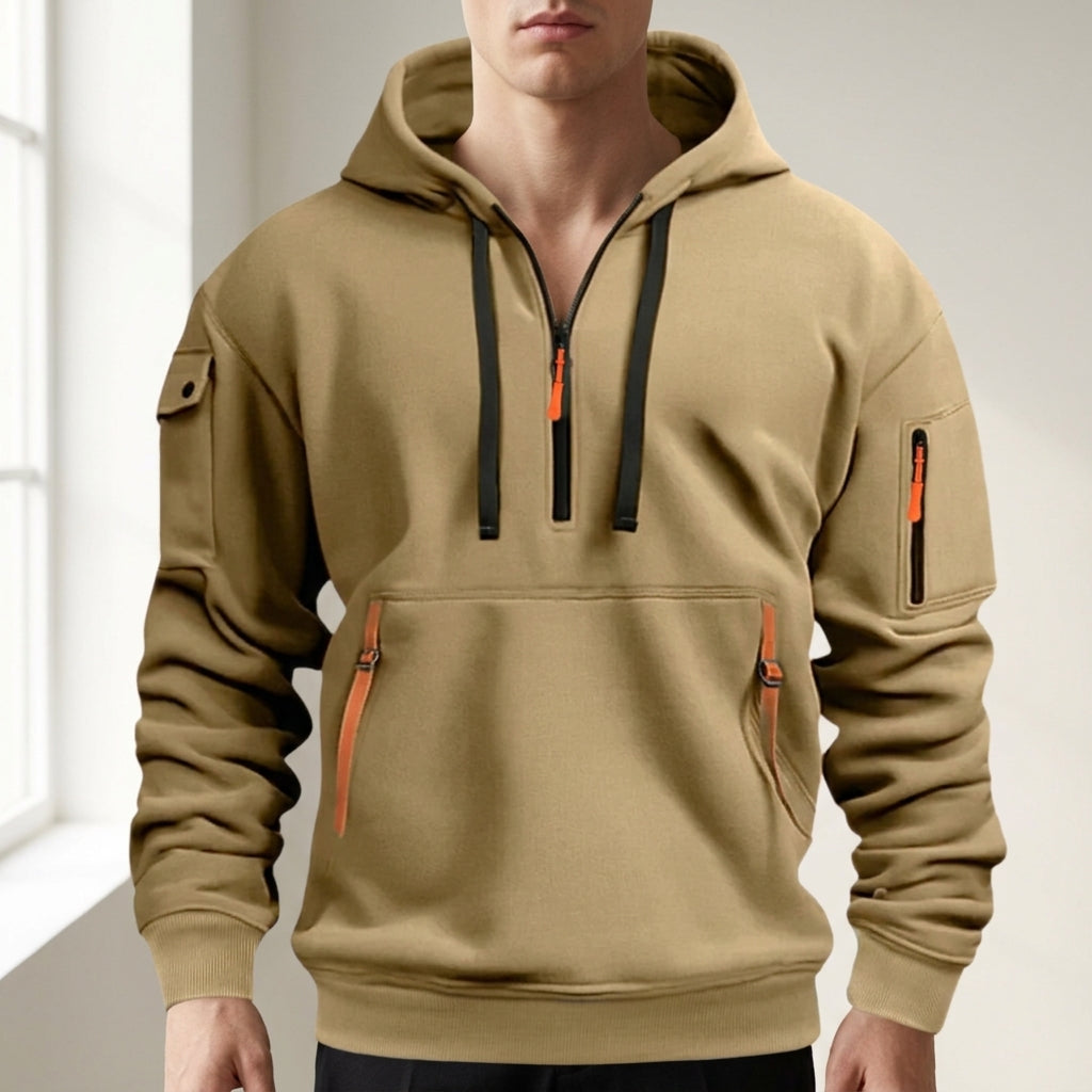 Jackson | Comillas Multi-Pocket Quarter-Zip Hoodie