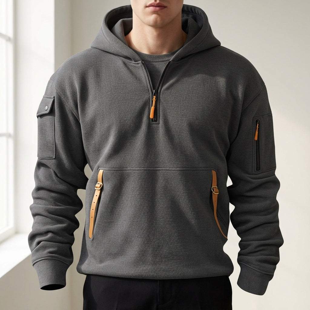 Jackson | Comillas Multi-Pocket Quarter-Zip Hoodie