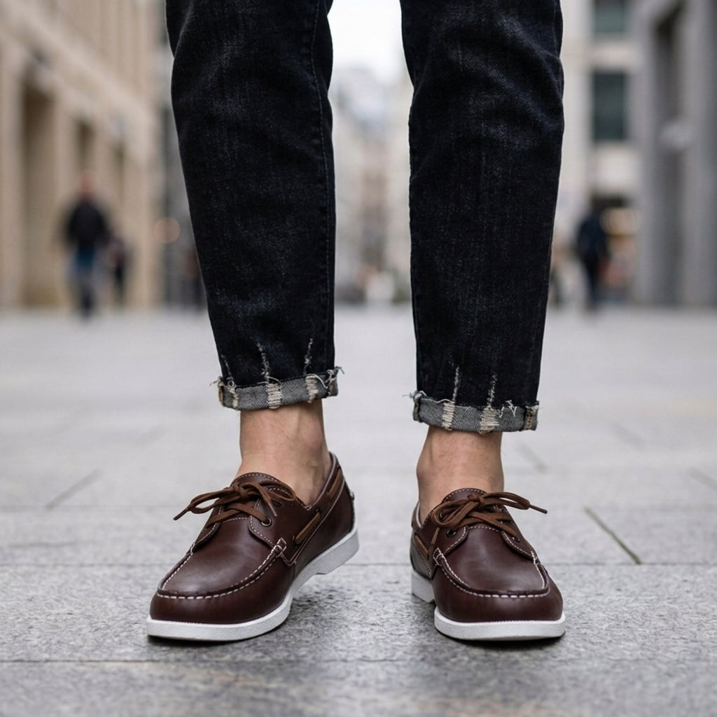 Jacob | Imperia Two-Tone Boat Shoes