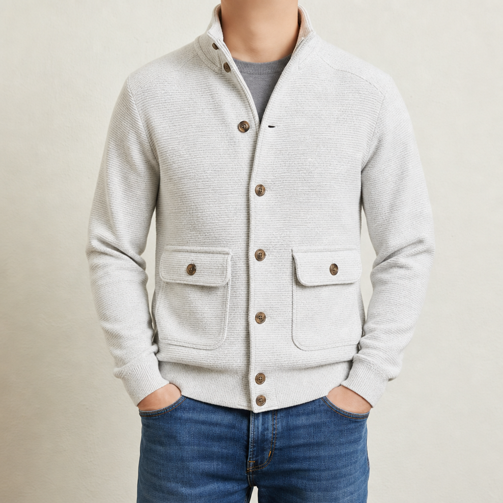 James | Antequera Stand Collar Knit Jacket