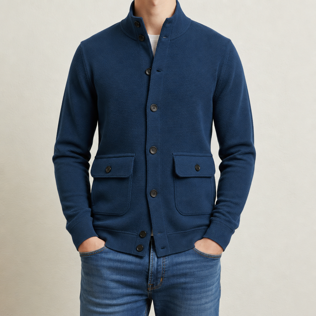 James | Antequera Stand Collar Knit Jacket
