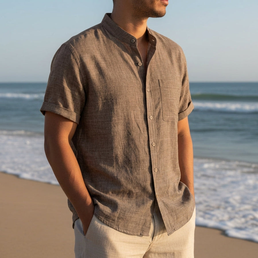 John | Amalfi Short Sleeve Linen Casual Shirt