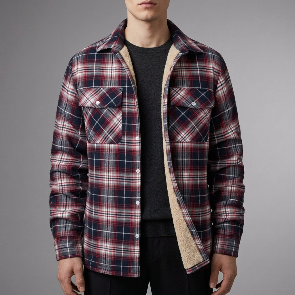 John | Marsaxlokk Sherpa Lined Plaid Jacket