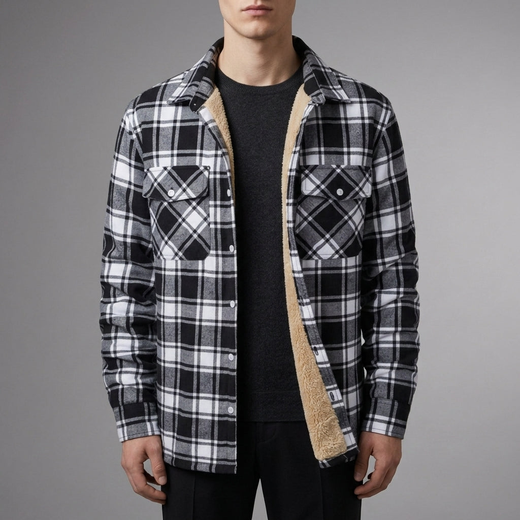 John | Marsaxlokk Sherpa Lined Plaid Jacket