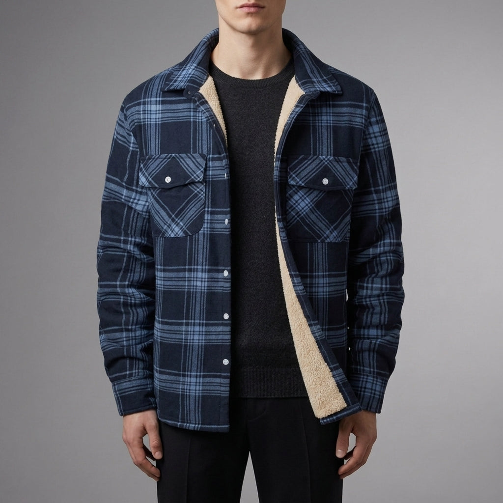 John | Marsaxlokk Sherpa Lined Plaid Jacket