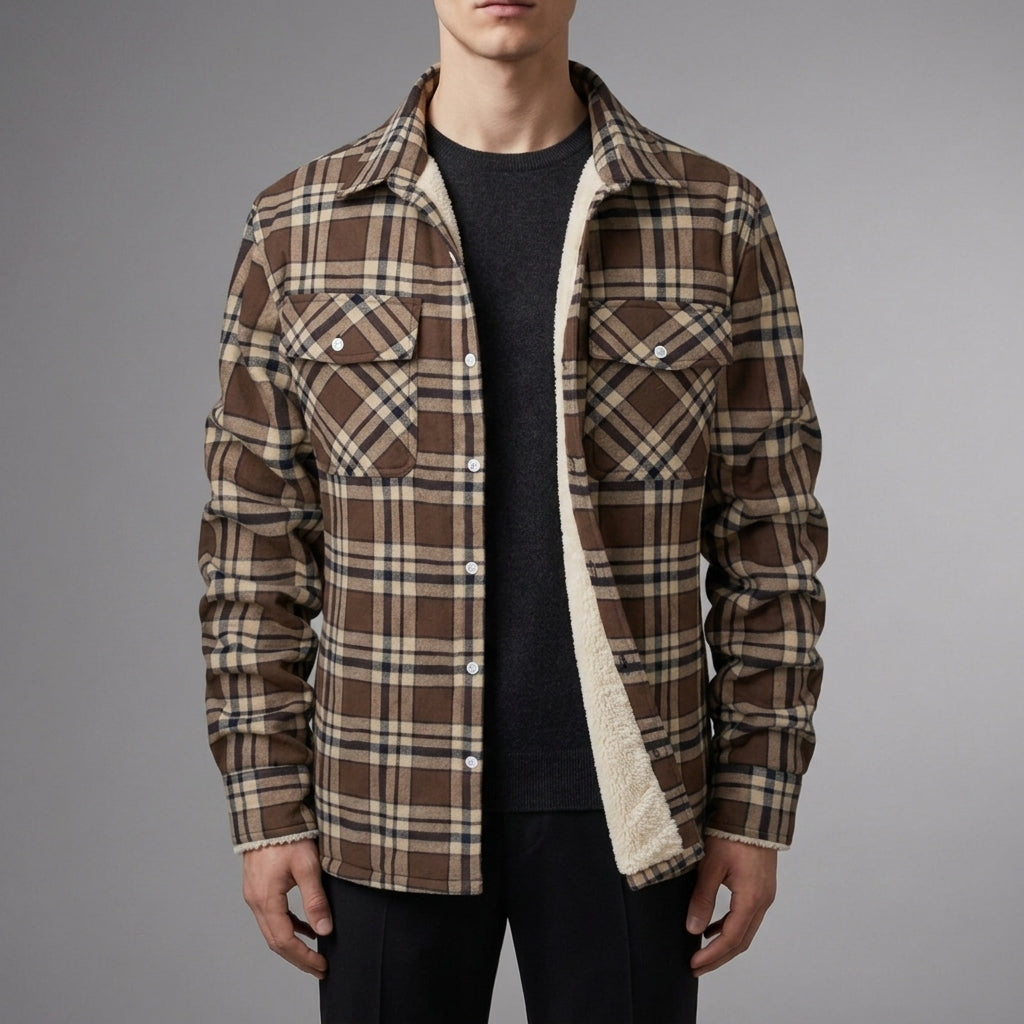 John | Marsaxlokk Sherpa Lined Plaid Jacket