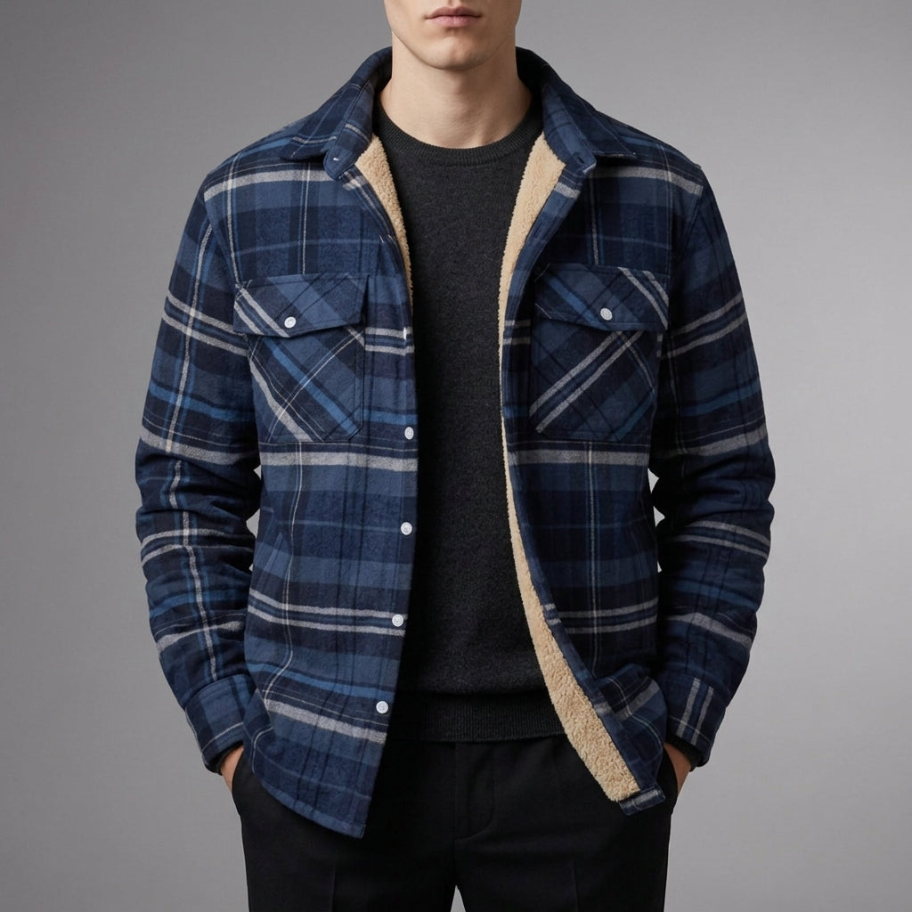 John | Marsaxlokk Sherpa Lined Plaid Jacket