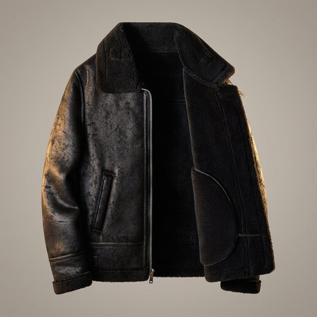 John | Taormina Leather Aviator Jacket